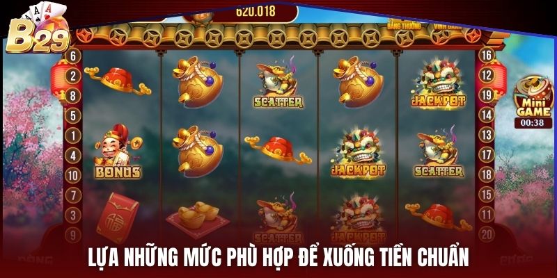 Lựa những mức phù hợp để xuống tiền chuẩn