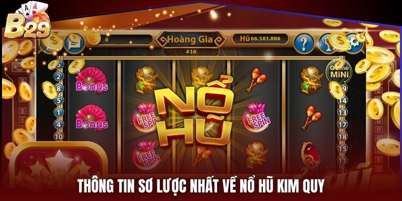 Thông tin sơ lược nhất về nổ hũ kim quy